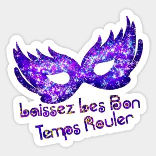 Masquerade Purple Glittery Mask Sticker